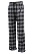 Tri Town Hockey Booster Pennant Flannel Pant PJ's Adult and Youth Black/Grey