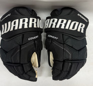 Warrior Covert QR5 Pro Stock Hockey gloves 14" Black Used NHL Bruins (11)