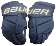 Bauer Vapor Hyperlite Pro Custom Pro Stock Hockey Gloves Navy 14" NHL New URA