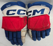 CCM HGTKXFPP Pro Stock Hockey Gloves 14" AHL Wolfpack Blidh Used
