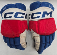 CCM HGTKXFPP Pro Stock Hockey Gloves 14" AHL Wolfpack Blidh Used (2)