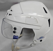 CCM VECTOR V08 PRO STOCK HOCKEY HELMET WHITE MEDIUM NEW YORK RANGERS NHL USED RUHWEDEL