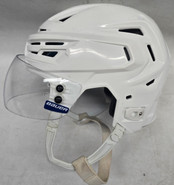 BAUER REAKT 150 PRO STOCK HOCKEY HELMET WHITE SMALL AHL NHL USED