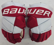 Bauer Vapor Hyperlite Pro Stock Custom Hockey Gloves Used 13" BU Terriers #2