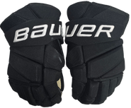 Bauer Vapor Hyperlite Custom Pro Stock Hockey Gloves Black 14" Used NHL INS