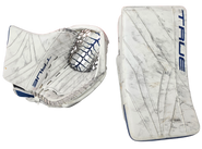 True Catalyst PX5 Custom Pro Goalie Glove and Blocker Pro Stock Used LEY