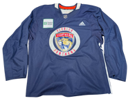 Adidas Custom Pro Stock Hockey Practice Jersey Panthers Navy 58 Used MIC