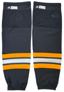 ADIDAS CUSTOM HOCKEY SOCKS BOSTON BRUINS PRO STOCK NHL BLACK LARGE USED
