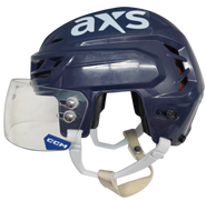 CCM TACKS 710 PRO STOCK HOCKEY HELMET SMALL NAVY WOLFPACK USED AHL #78