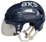 CCM SUPER TACKS X PRO STOCK HOCKEY HELMET LARGE NAVY WOLFPACK USED #28