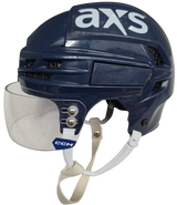 CCM SUPER TACKS X TOTAL CUSTOM PRO STOCK HOCKEY HELMET MEDIUM NAVY WOLFPACK USED #4
