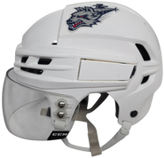 CCM SUPER TACKS X PRO STOCK HOCKEY HELMET WOLFPACK MEDIUM WHITE USED