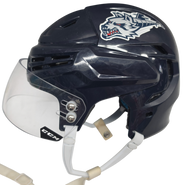 BAUER REAKT 65 PRO STOCK HOCKEY HELMET SMALL NAVY WOLF PACK USED