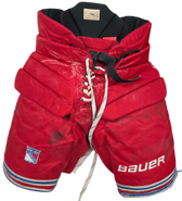 Bauer Custom Pro Goalie Hockey Pants Red Senior XL NHL Used Rangers