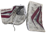 Bauer Hyperlite Pro Goalie Glove And Blocker Pro Stock NCAA Used