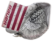 Bauer Supreme Mach Pro Custom Goalie Glove 590 Break Pro Stock Used NCAA Digi Print