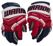 Warrior Covert QRE Pro Stock Custom Hockey Gloves 13" Navy Red White New OIS
