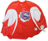 CCM Edge Custom Pro Stock Hockey Goalie Practice Jersey Bridgeport Sound Tigers AHL Orange 58 Goalie Cut