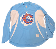 CCM Edge Custom Pro Stock Hockey Practice Jersey Bridgeport Sound Tigers AHL Light Blue 58