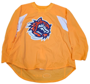 CCM Custom Pro Stock Hockey Practice Jersey Sound Tigers  AHL Yellow 60 Used