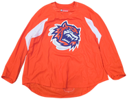 CCM Custom Pro Stock Hockey Practice Jersey Sound Tigers  AHL Orange 60 Used