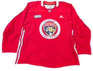 Adidas Custom Pro Stock Hockey Practice Jersey Panthers Red 58 Used MIC