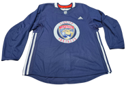 Adidas Custom Pro Stock Hockey Practice Jersey Panthers Navy 56 Used MIC #91