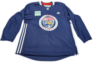 Adidas Custom Pro Stock Hockey Practice Jersey Panthers Navy 56 Used MIC #78