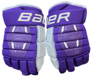 Bauer Pro Series Custom Pro Stock Hockey Gloves 12" Purple NCAA New
