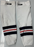 10 PAIRS CCM EDGE CUSTOM HOCKEY SOCKS HARTFORD WOLFPACK WHITE PRO STOCK AHL XL USED