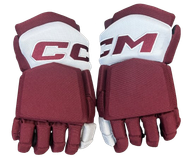 CCM HGTKPP Pro Stock Custom Maroon Hockey Gloves 14" NEW NCAA