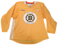 Adidas Custom Pro Stock Hockey Practice Jersey Bruins Gold 56