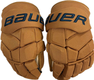 Bauer Supreme Mach Tan Pro Stock Hockey Gloves 14" NHL Winter Classic New 