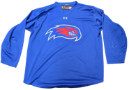 Under Armour Custom Pro Stock Royal Hockey Practice Jersey Umass Lowell LARGE USED