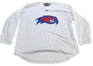 Under Armour Custom Pro Stock White Hockey Practice Jersey Umass Lowell LARGE USED