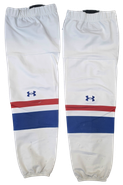 UNDER ARMOUR CUSTOM HOCKEY SOCKS UMASS LOWELL MEDIUM WHITE USED