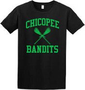 Chicopee Lax Gildan Cotton Short Sleeve Tee Shirt Full Front logo