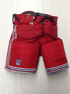 Vaughn Custom Pro Stock Hockey Goal Pants Red Large New York Rangers