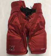 Miami Bauer Custom Pro Stock Hockey Pants Red Medium Redhawks NCAA