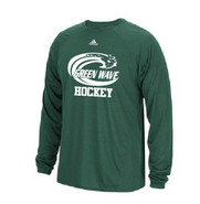 Green Wave Hockey Adidas Long Sleeve Performance Tee Adult