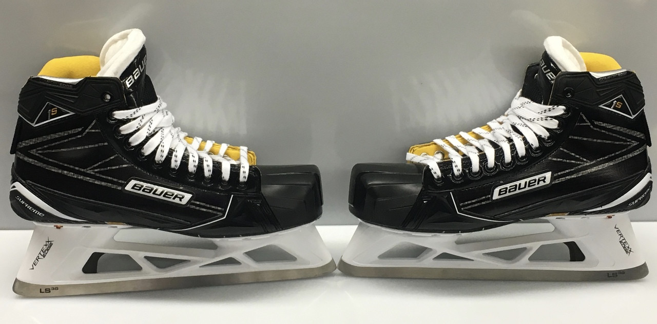 Bauer Supreme 1S Pro Stock Custom Goalie Skate Halverson 11 D NY Rangers  NEW - DK's Hockey Shop