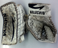 Vaughn Velocity Goalie Glove and Blocker KNAPP Rochester Americans Pro stock AHL (2)