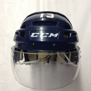 CCM VECTOR VO8 PRO STOCK HOCKEY HELMET NAVY BLUE SMALL  AHL SPRINGFIELD THUNDERBIRDS #13