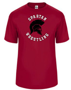 Somers Wrestling Badger C2 Short Sleeve Moisture Wicking Tee Shirt Red