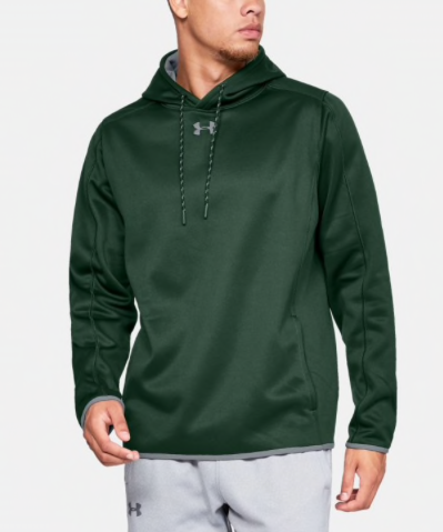 Green Wave Hockey Under Armour Double Threat Polyester Hoodie Adult SCREEN  PRINT LOGO - DK's Hockey Shop