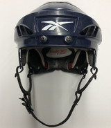 REEBOK 8K PRO STOCK HOCKEY HELMET NAVY SMALL HARTFORD WOLFPACK #84