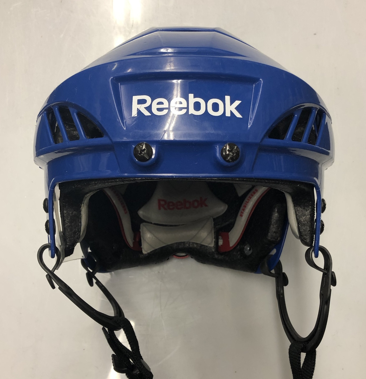 REEBOK 8K PRO STOCK HOCKEY HELMET ROYAL BLUE MEDIUM - DK's Hockey Shop