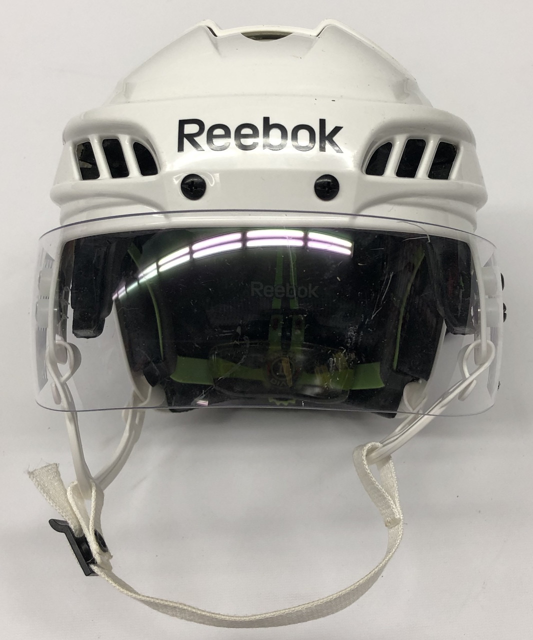 REEBOK 11K PRO STOCK HOCKEY HELMET WHITE MEDIUM WP - DK's Hockey Shop
