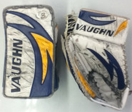 Vaughn Velocity 3 Goalie Glove and Blocker JOHNSON Hartford Wolfpack Pro stock AHL