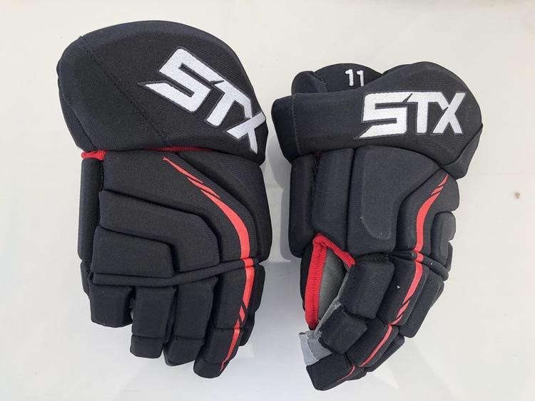 STX SURGEON PRO STOCK HOCKEY GLOVES 14” BLACKHAWKS DK's Hockey Shop